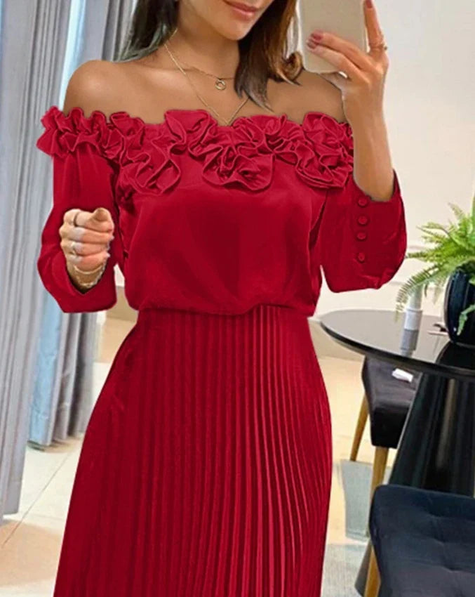 Carina | Breathable Off-Shoulder Maxi Dress