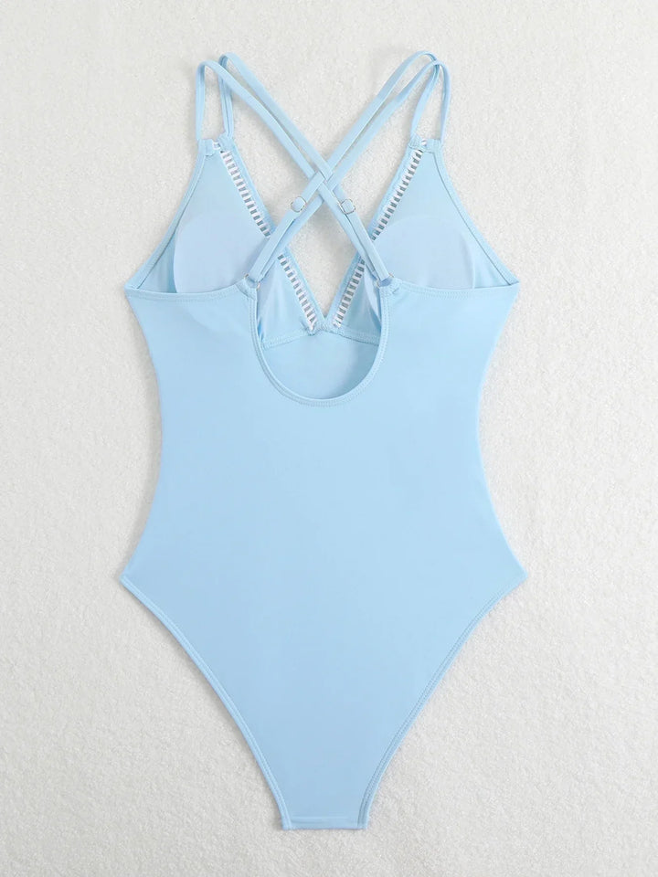 Alessia | Women's Swimsuit with V-Neck and Crisscross Straps