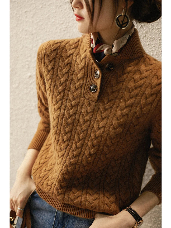 Arden Button-Front Pullover