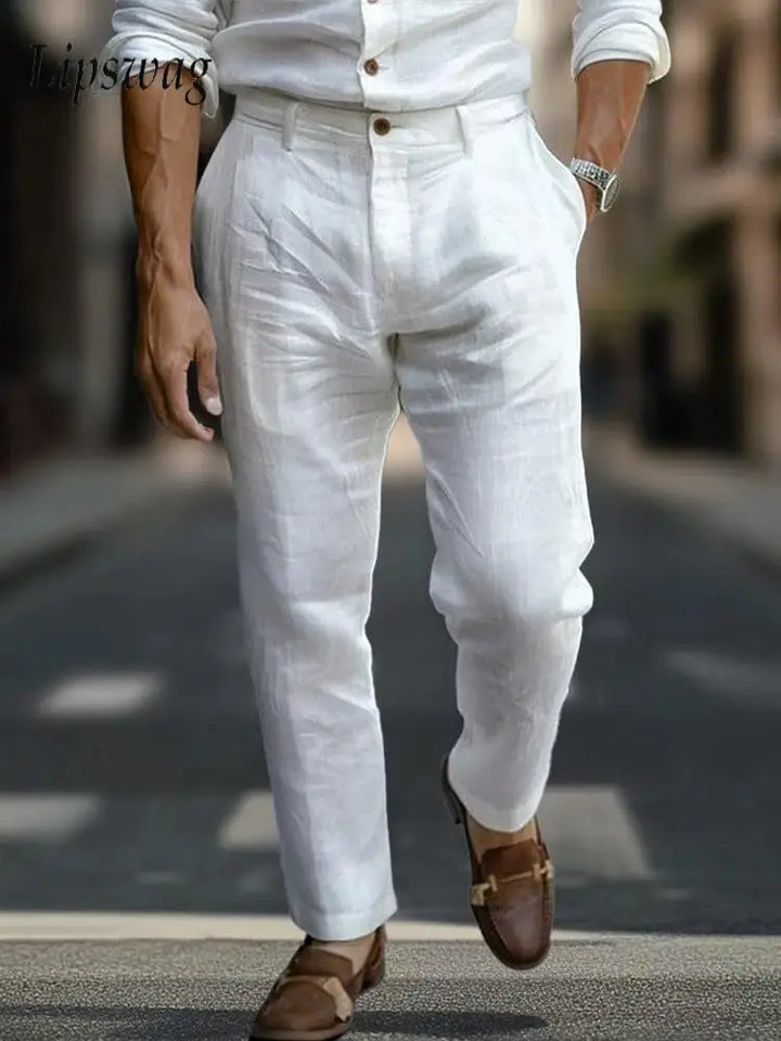 Alaric - Custom Linen Trousers