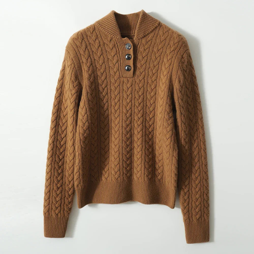 Arden Button-Front Pullover