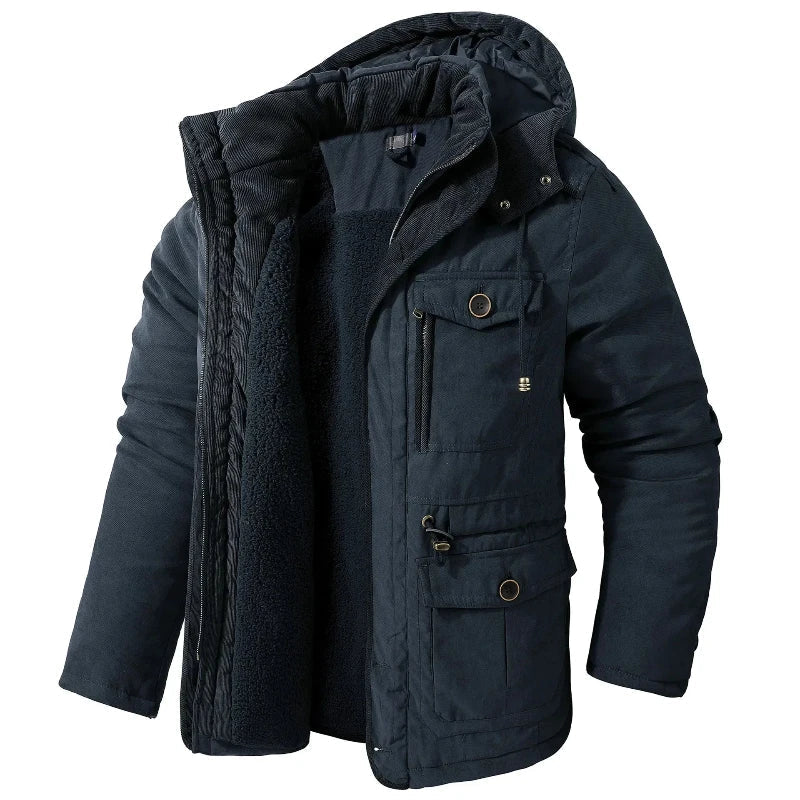Mason | Men's parka with hood and pockets