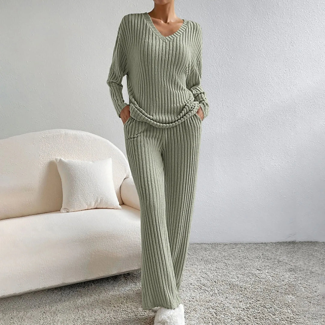 Grace - Women's High Waisted Leisure Suits with Long Pants