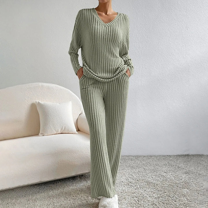 Grace - Women's High Waisted Leisure Suits with Long Pants