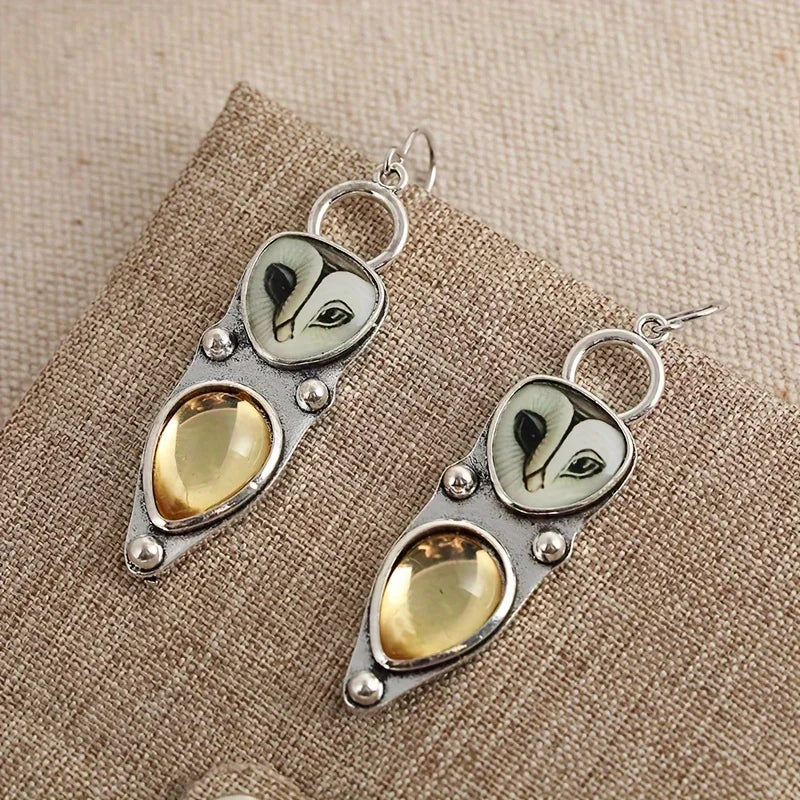 Boho Owl Earrings - Hypoallergenic Design for Sensitive Ears