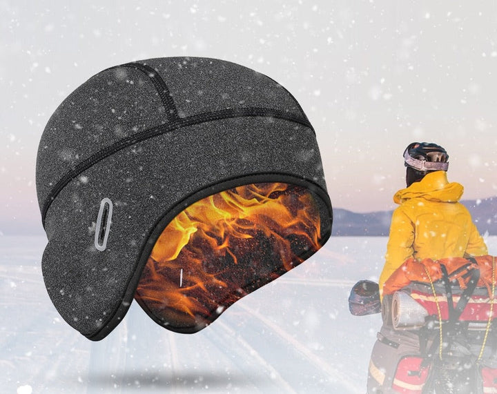 Wintermütze für unter dem Helm mit elastischem Stoff