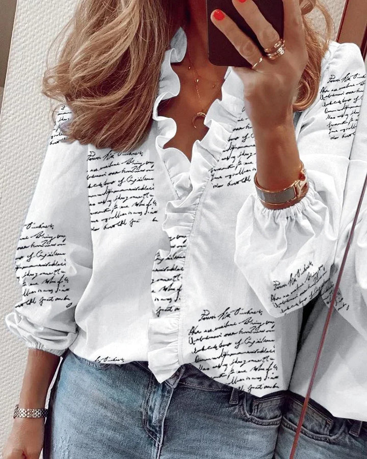 Enola™ | Feminine blouse with playful ruffles