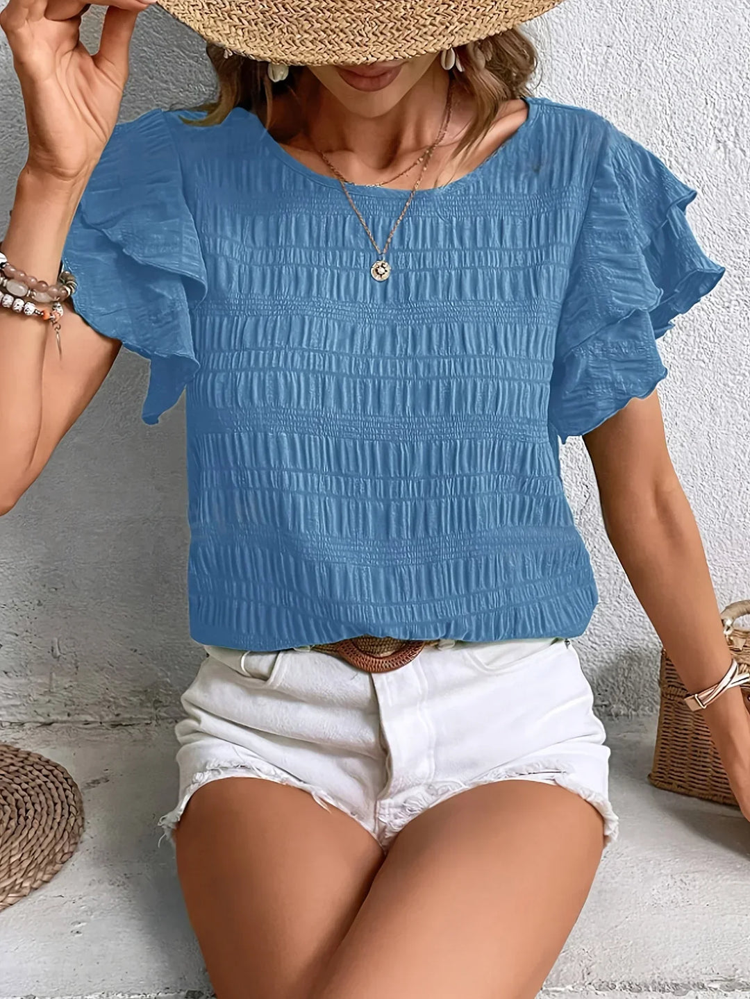 Charmaine™ | Light & Airy Blouse with Playful Ruffles