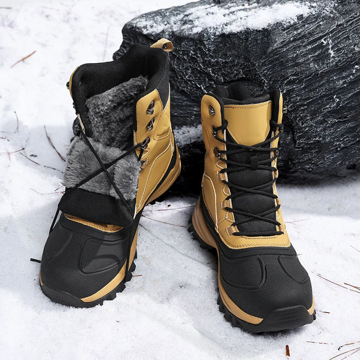 Men's lace-up high-top snow boots