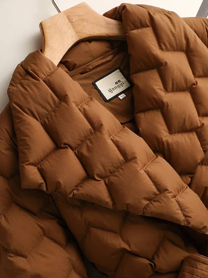 Assunta - Elegant Down Jacket With Belt