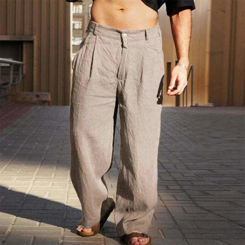 Stevie™ – Men's Wide-Leg Linen Trousers
