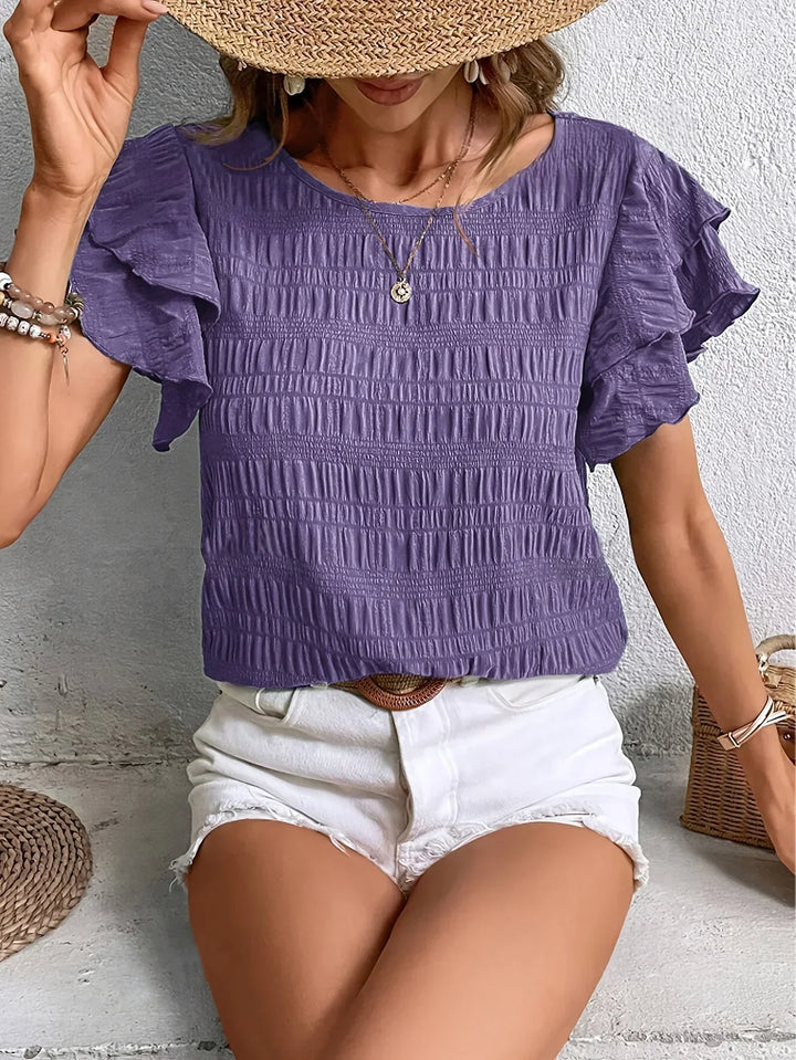 Charmaine™ | Light & Airy Blouse with Playful Ruffles