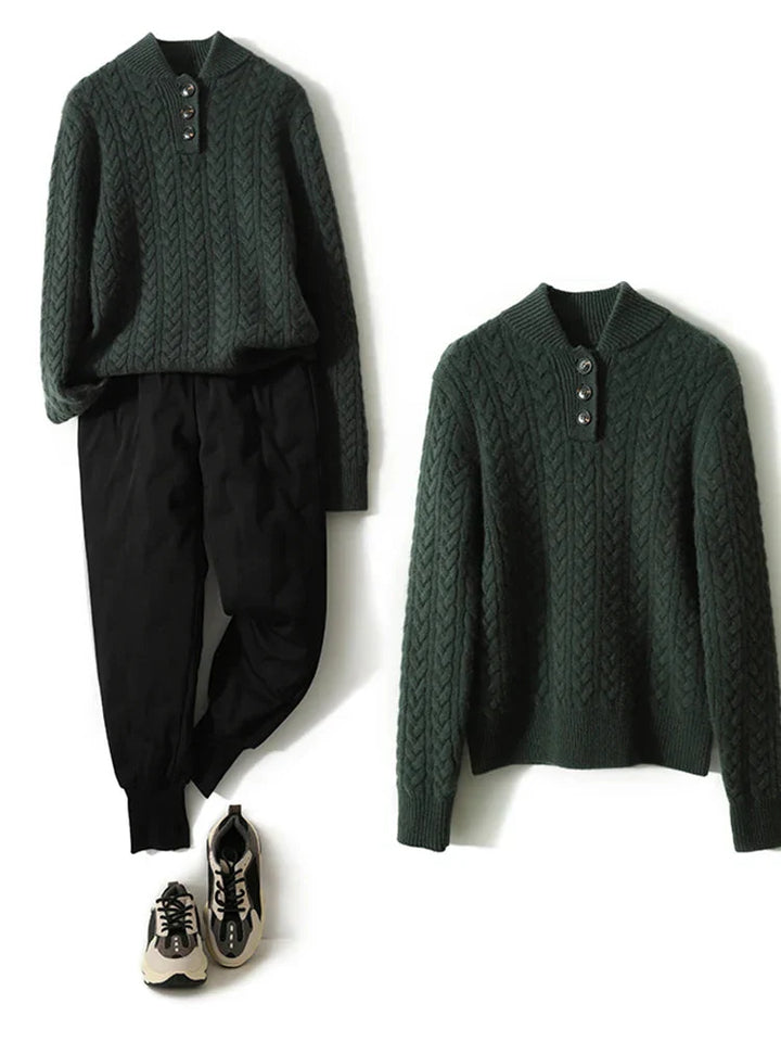 Arden Button-Front Pullover