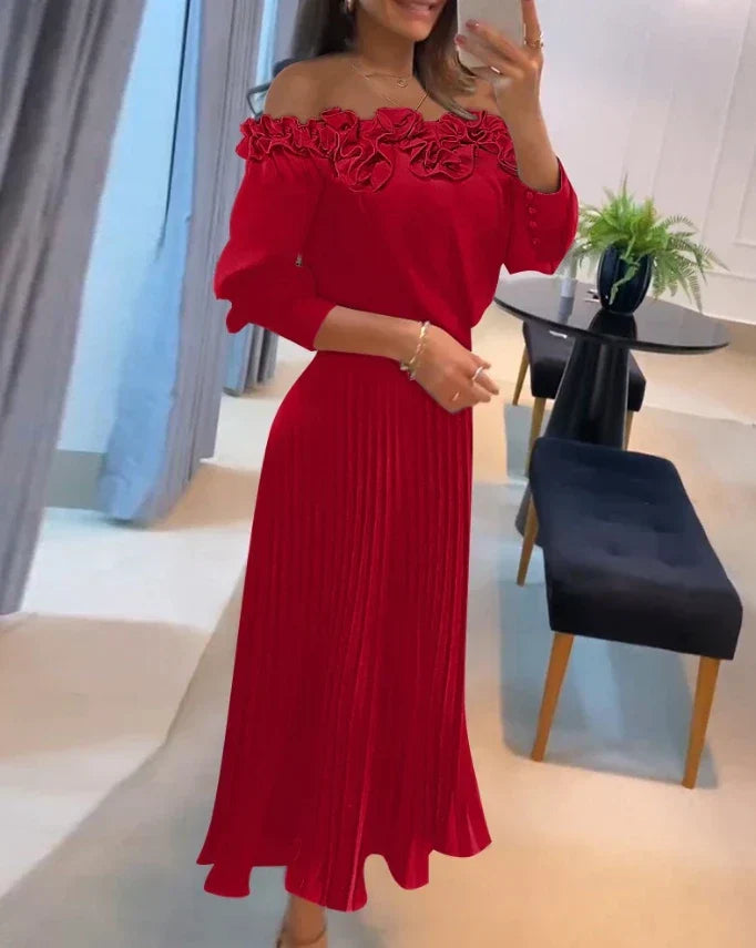 Carina | Breathable Off-Shoulder Maxi Dress
