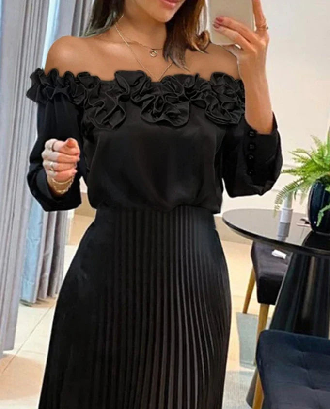 Carina | Breathable Off-Shoulder Maxi Dress