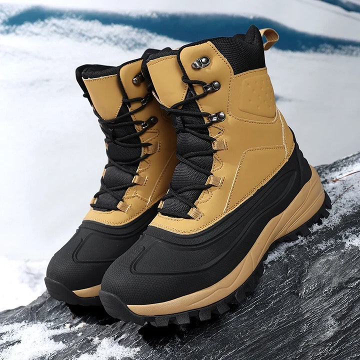 Men's lace-up high-top snow boots