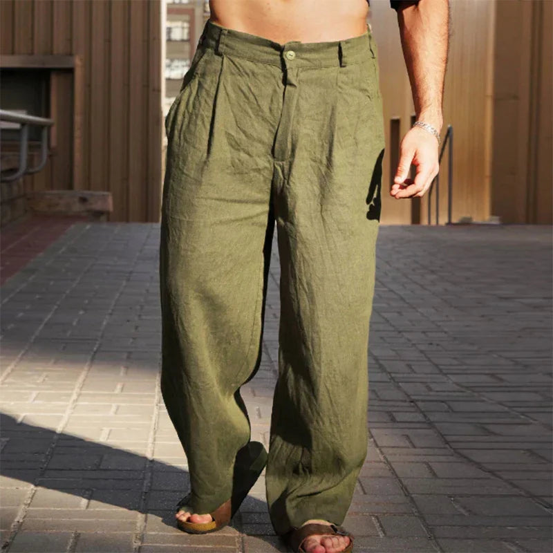 Stevie™ – Men's Wide-Leg Linen Trousers