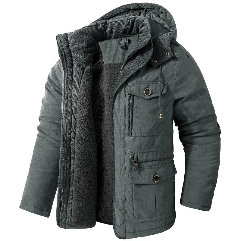 Mason | Men's parka with hood and pockets