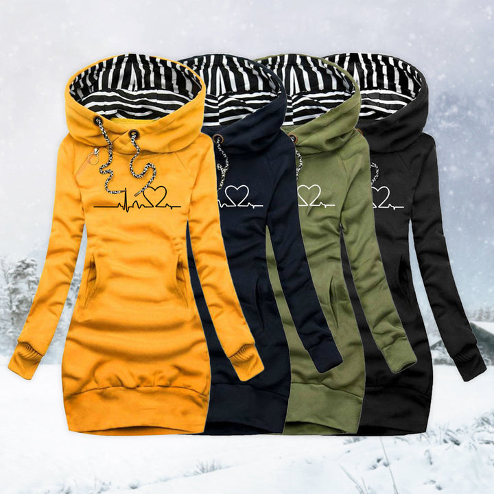 Cristina™ - Heartbeat Print Dress-Sweater