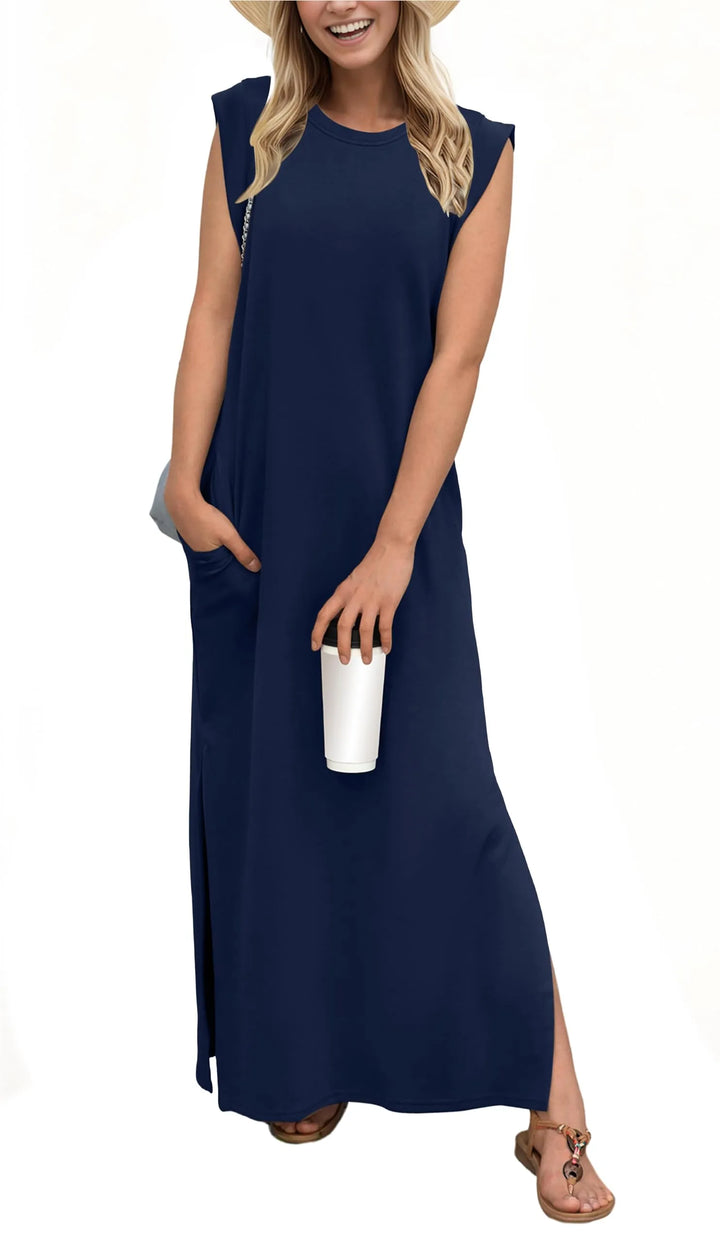 Denise™ - Casual, Loose, Split, Wrinkle-Free Maxi Dress