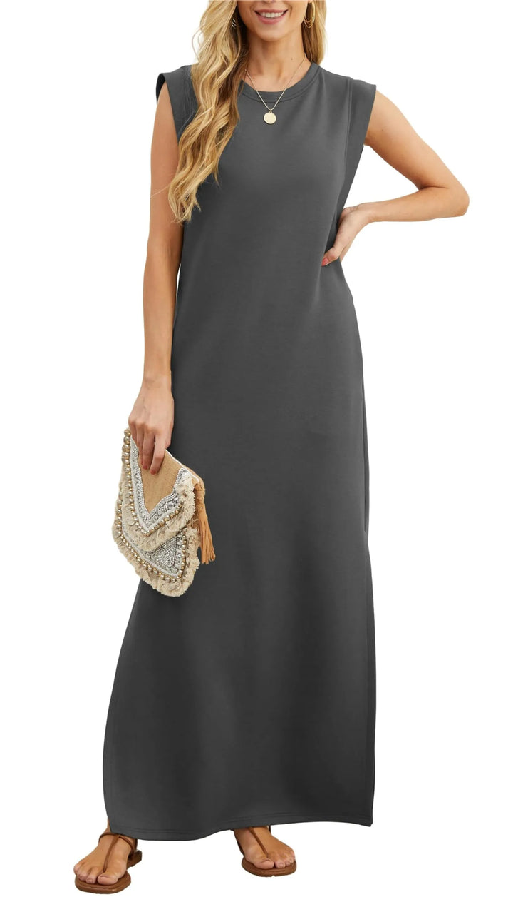 Denise™ - Casual, Loose, Split, Wrinkle-Free Maxi Dress