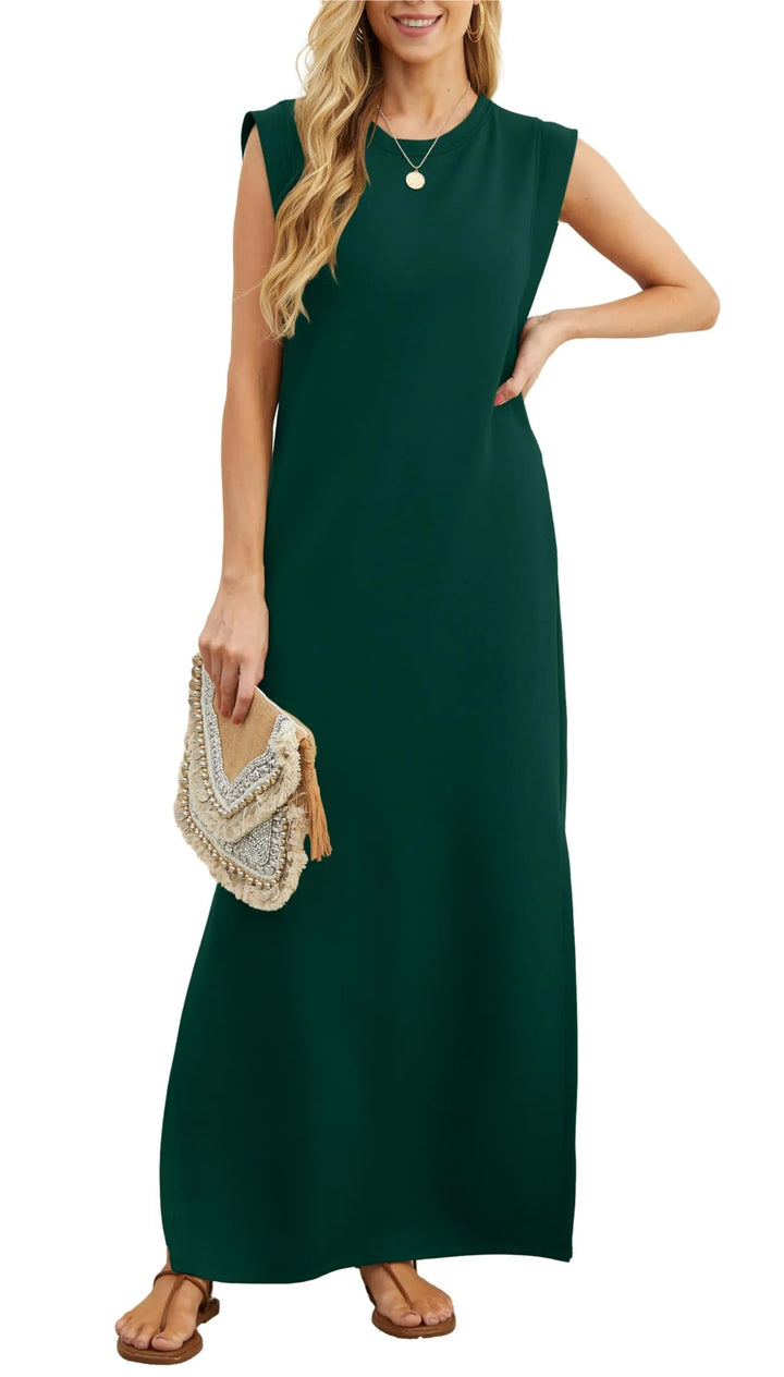 Denise™ - Casual, Loose, Split, Wrinkle-Free Maxi Dress