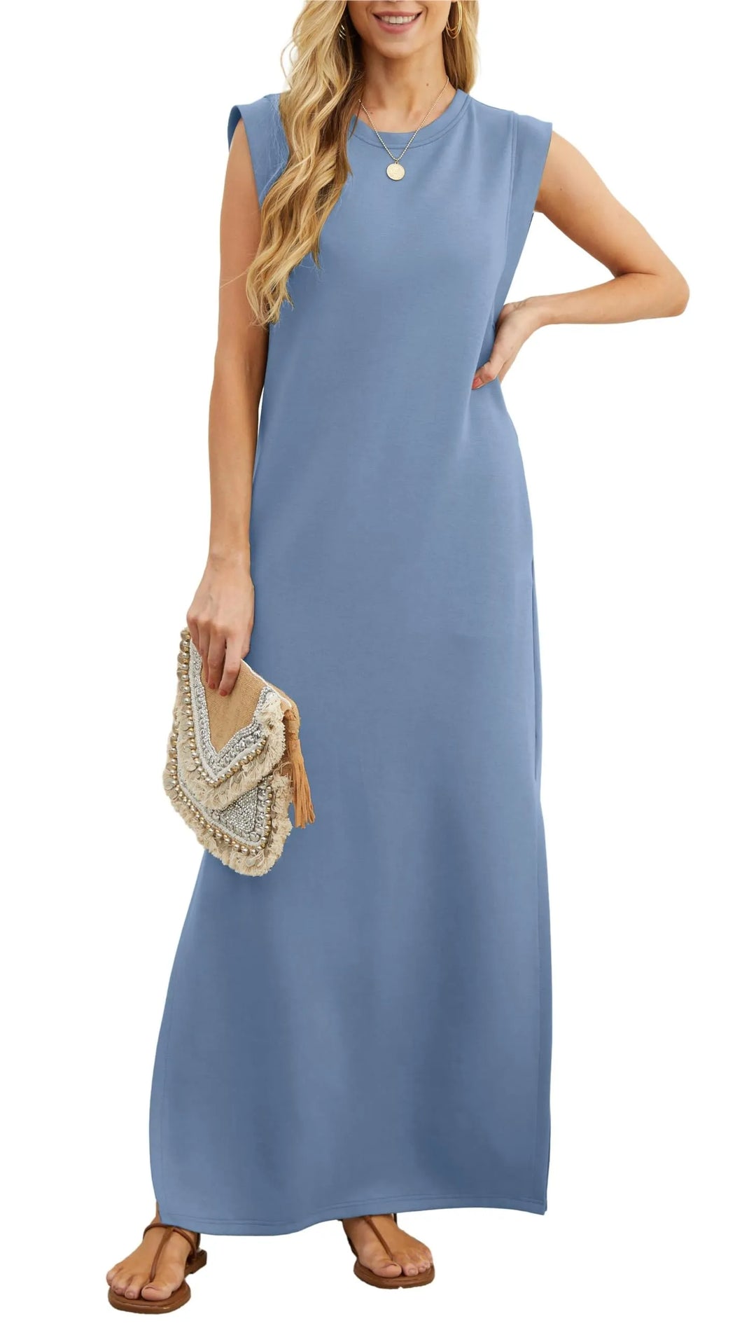 Denise™ - Casual, Loose, Split, Wrinkle-Free Maxi Dress