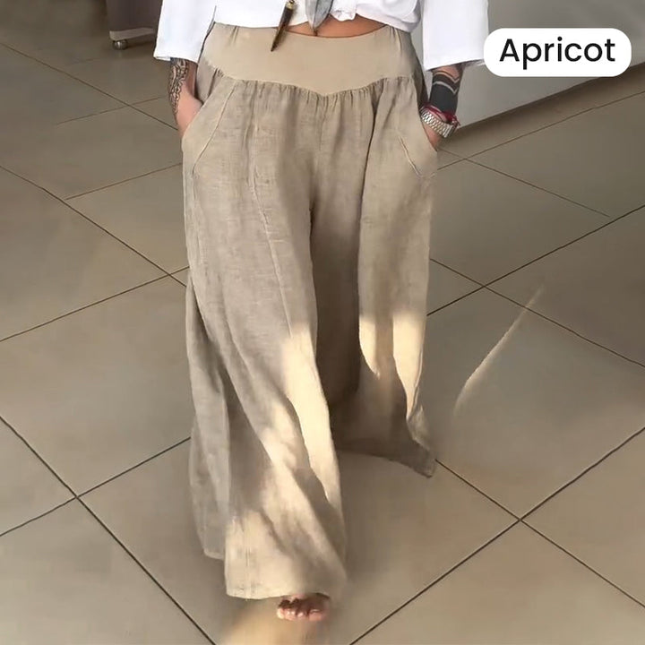 Lucy™ – Elasticated Wide-Leg Trousers with Pockets