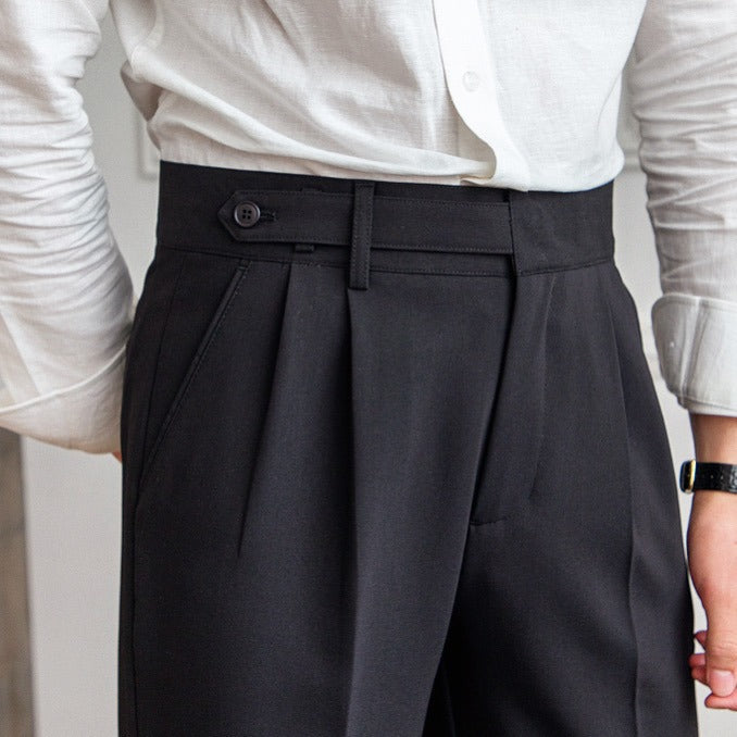 Herren Gerade Schnitt Anzughose mit Taschen