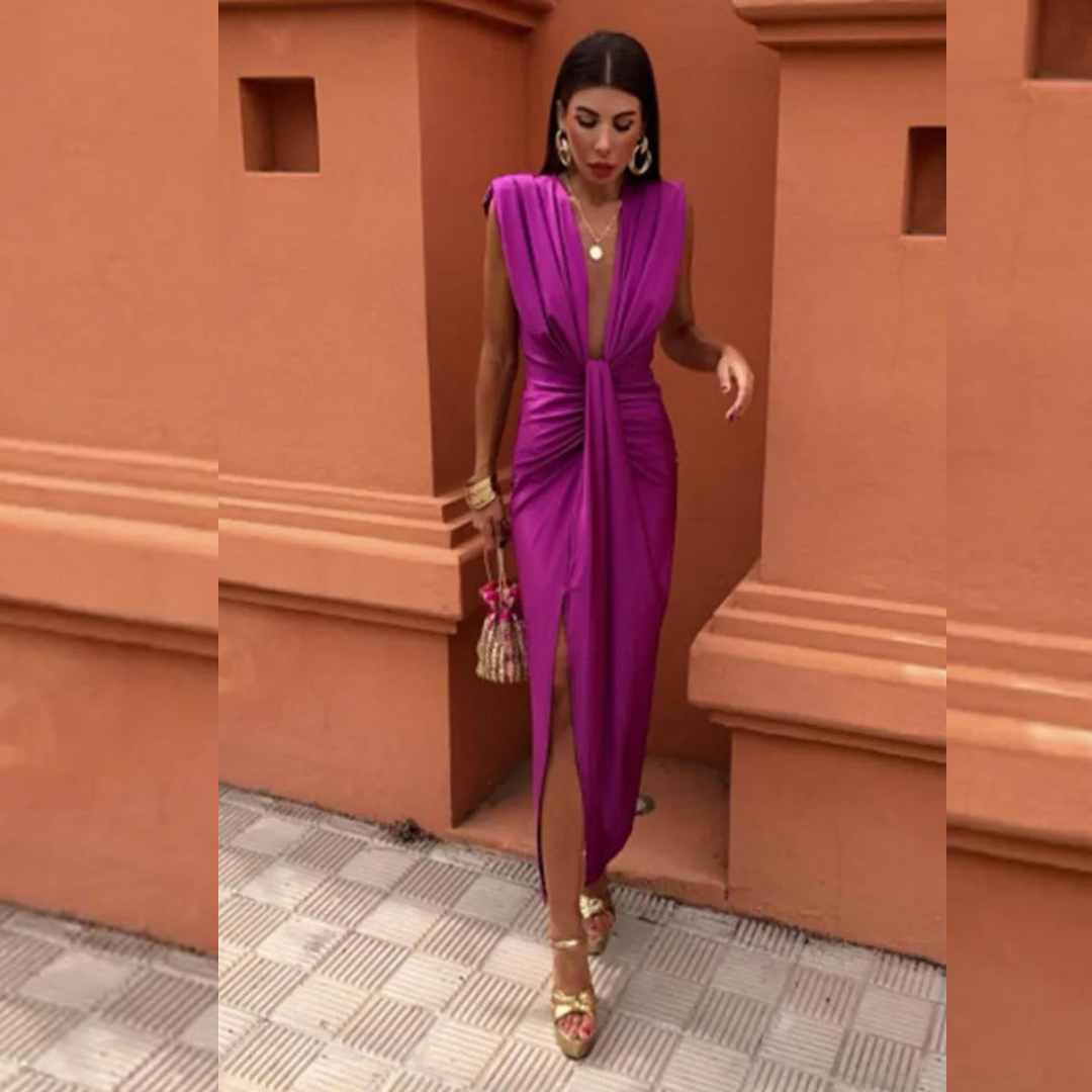 Isabella | Evening dress with deep neckline