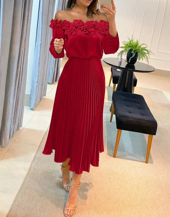 Carina | Breathable Off-Shoulder Maxi Dress
