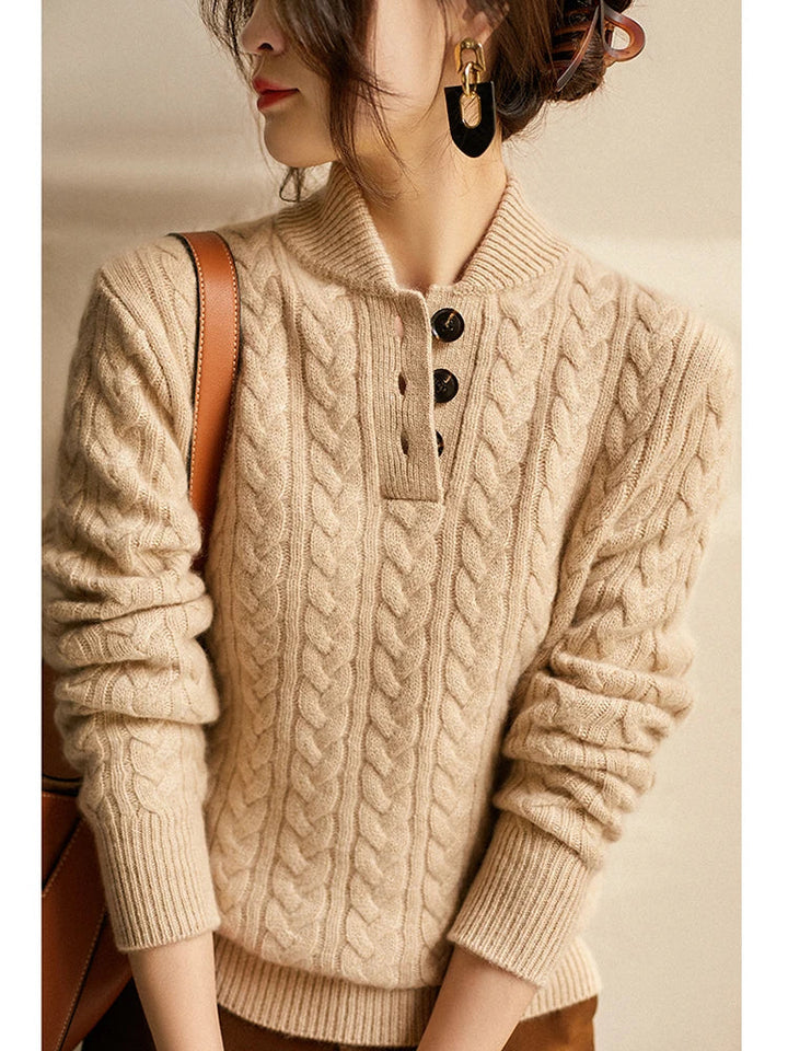 Arden Button-Front Pullover