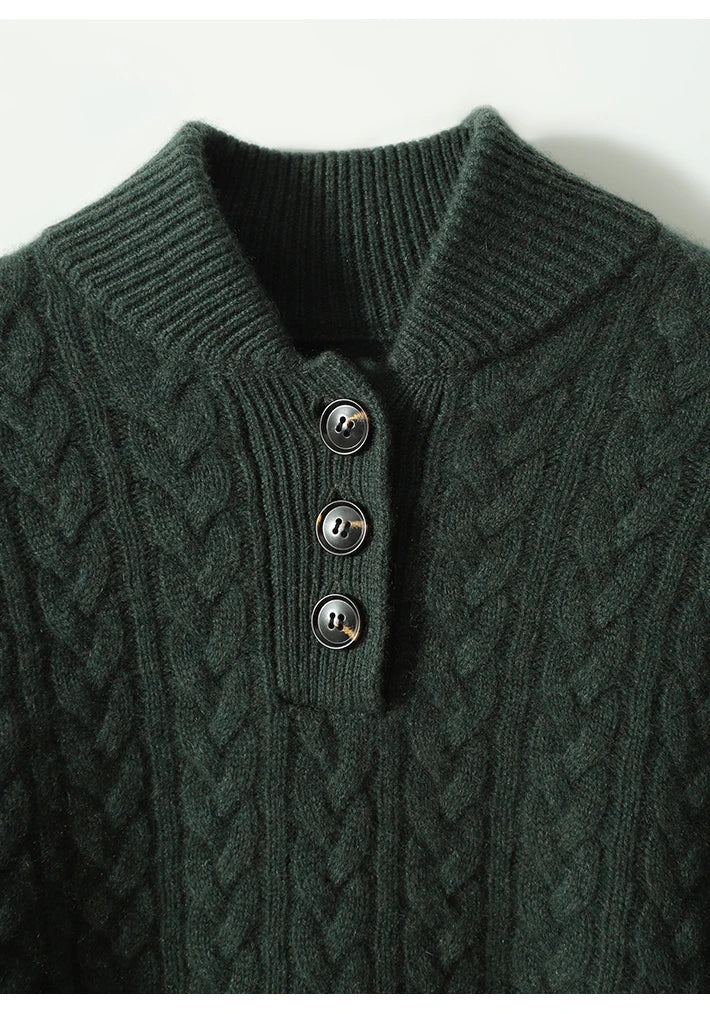 Arden Button-Front Pullover