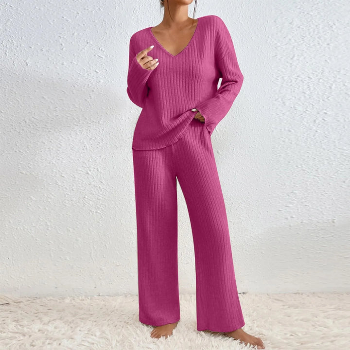 Grace - Women's High Waisted Leisure Suits with Long Pants