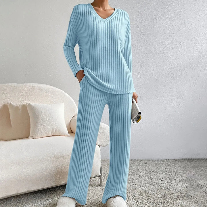 Grace - Women's High Waisted Leisure Suits with Long Pants