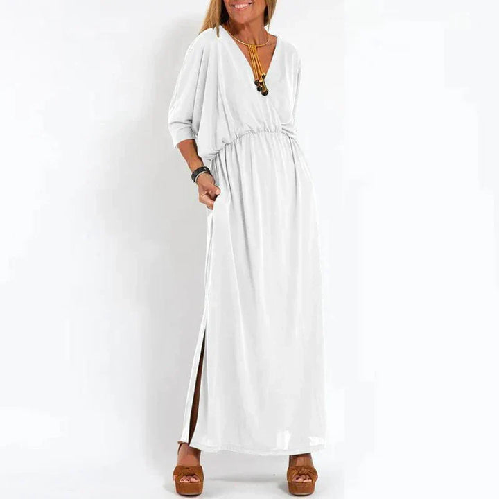 Angelica™ - High Waist Slit Vintage Long Dress