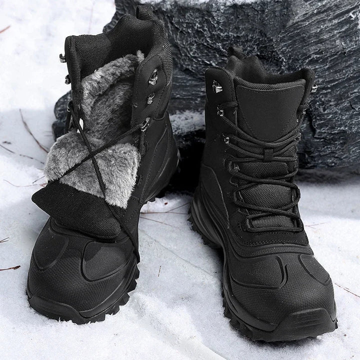 Men's lace-up high-top snow boots