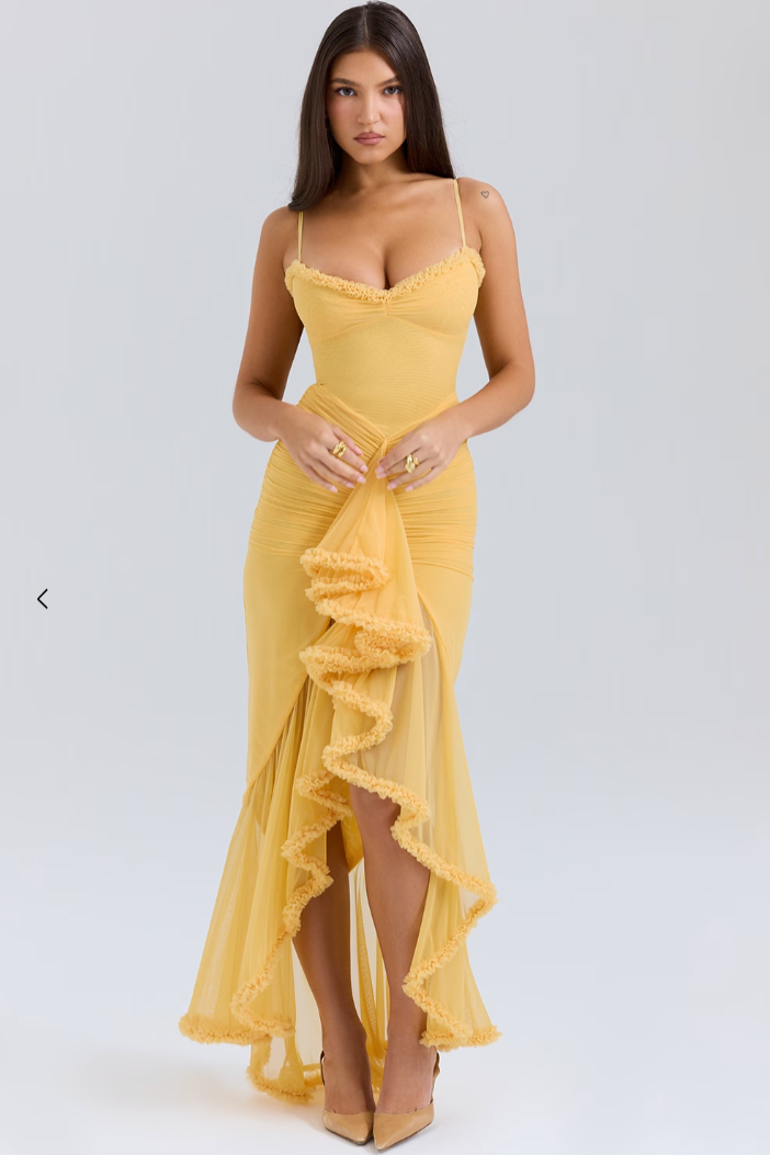 Fauna - Ruffles Ruffled-Tail Party Dress
