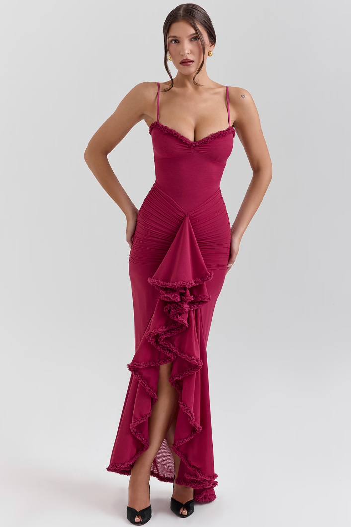Fauna - Ruffles Ruffled-Tail Party Dress