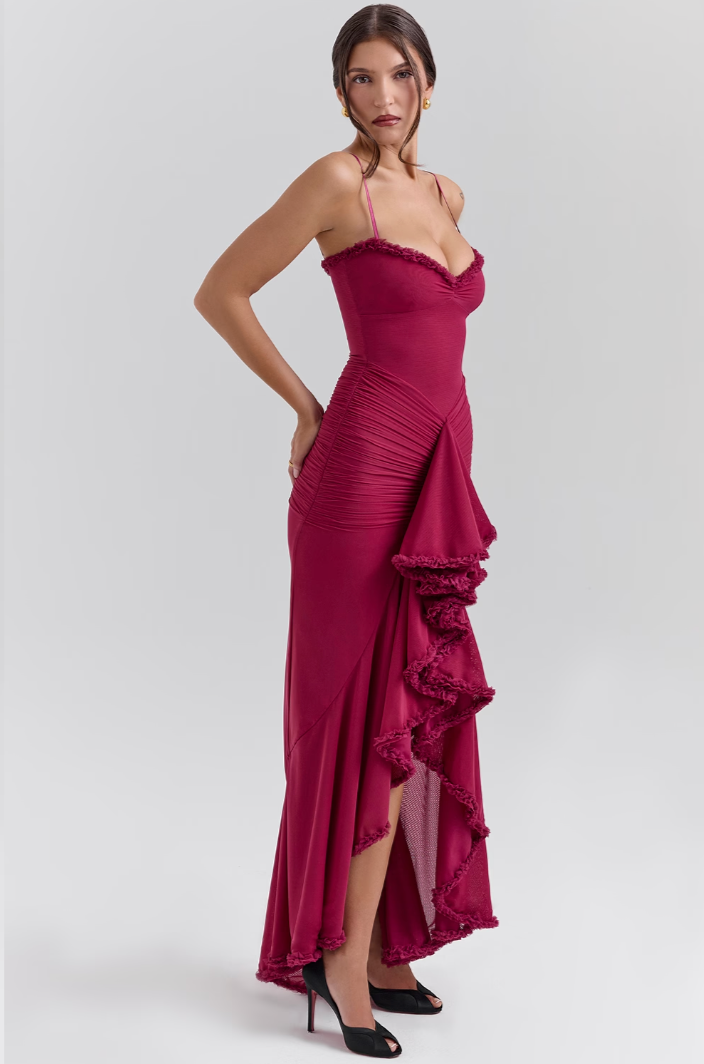 Fauna - Ruffles Ruffled-Tail Party Dress