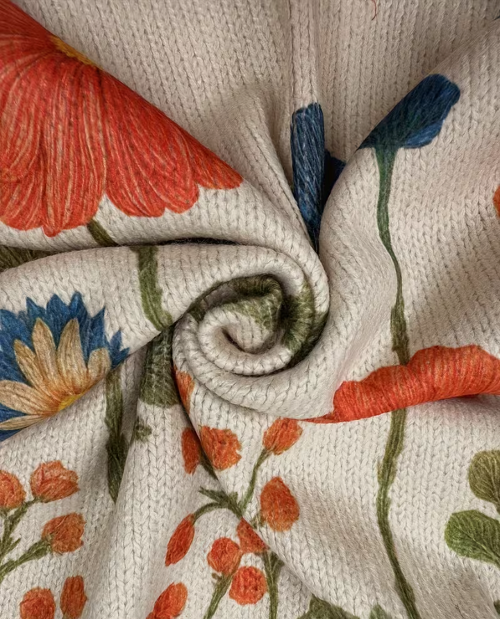 Wrenna | Women's Floral Cardigan with Zipper and Pockets