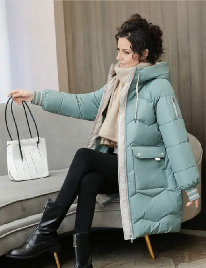 Women's parka with warm lining