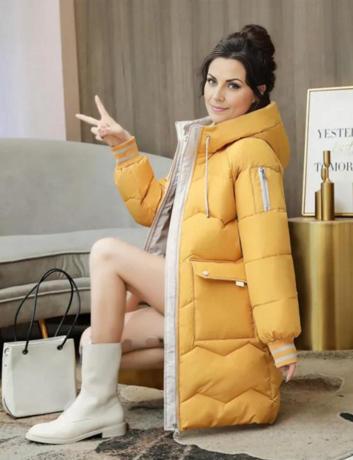 Women's parka with warm lining