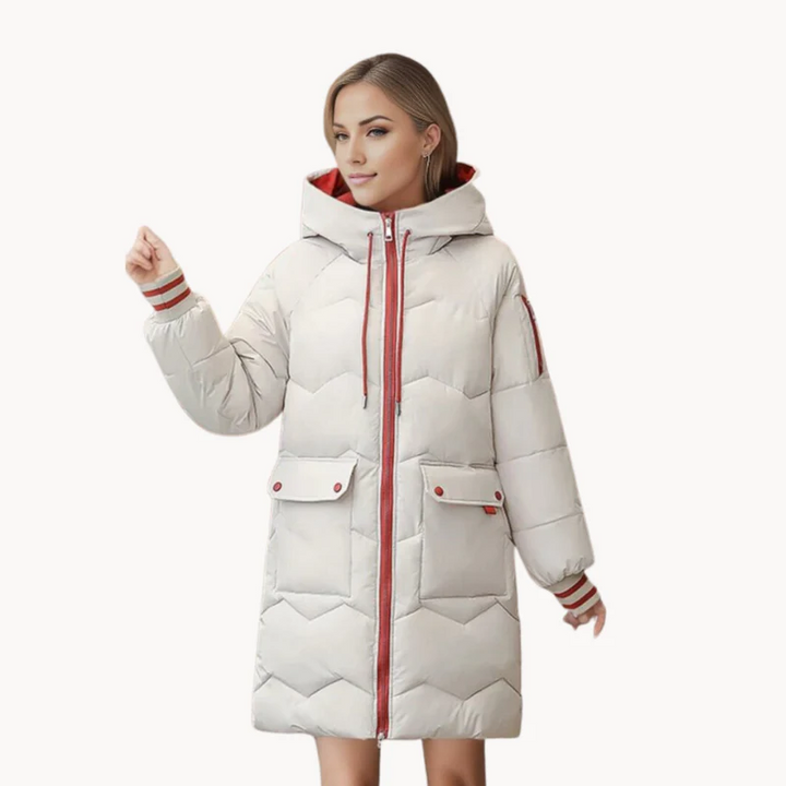 Women's parka with warm lining