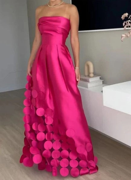 Marina | Long sheath dress with round neckline
