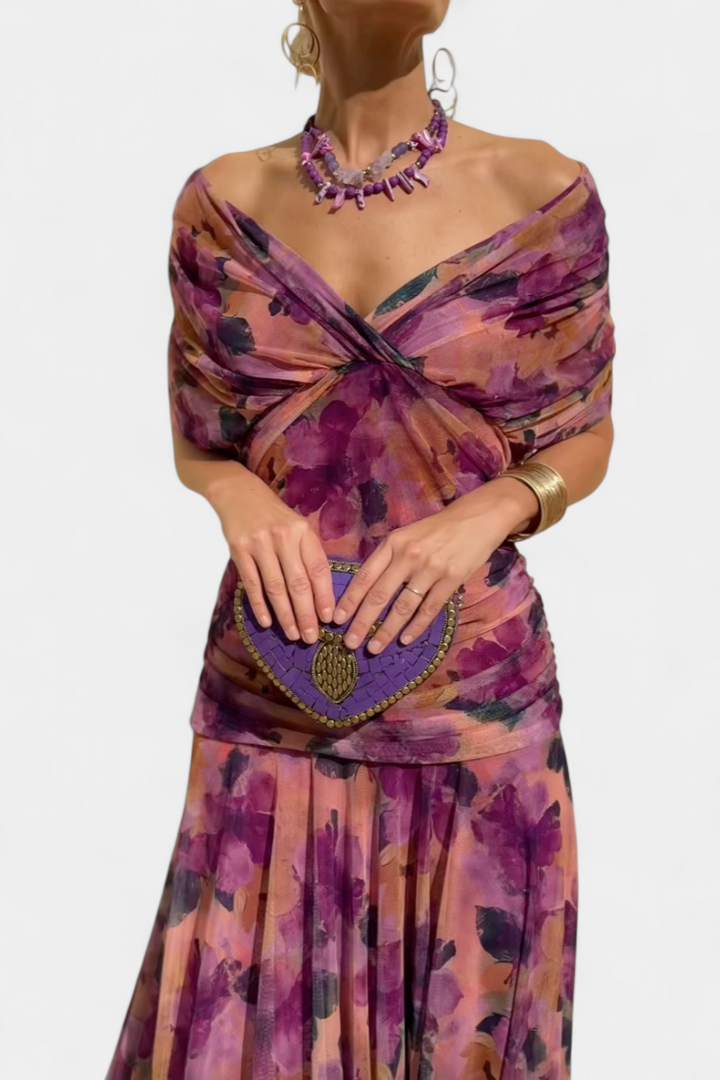 Alondra™ | V-Neck Long Floral Maxi Dress