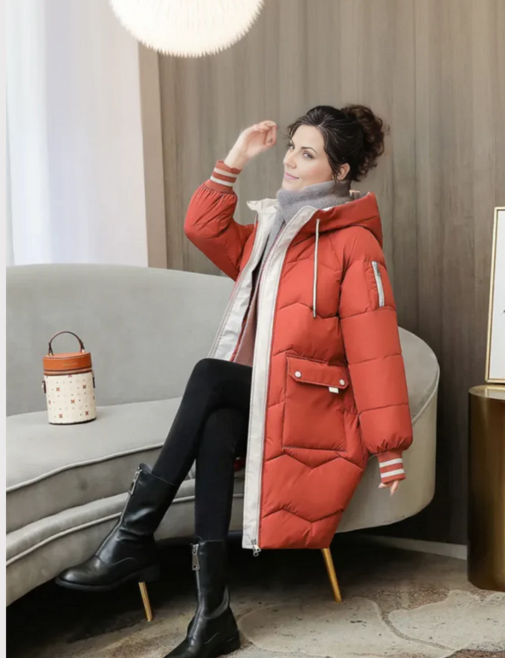 Women's parka with warm lining
