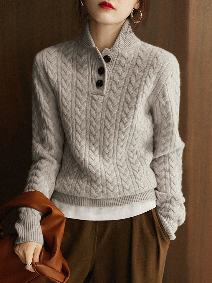 Arden Button-Front Pullover