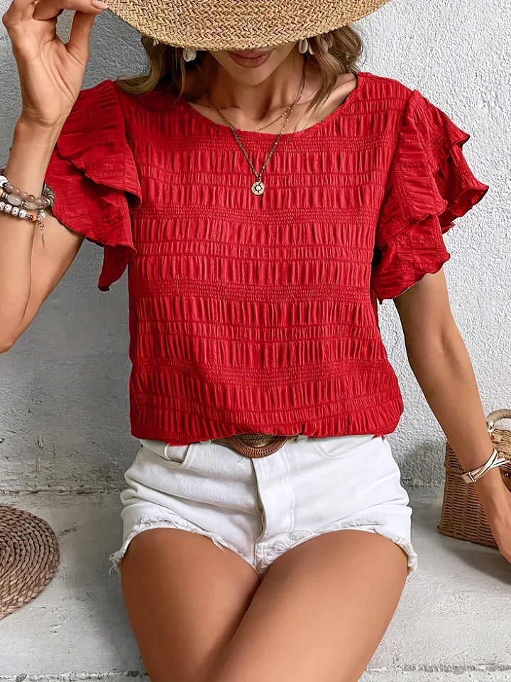 Charmaine™ | Light & Airy Blouse with Playful Ruffles