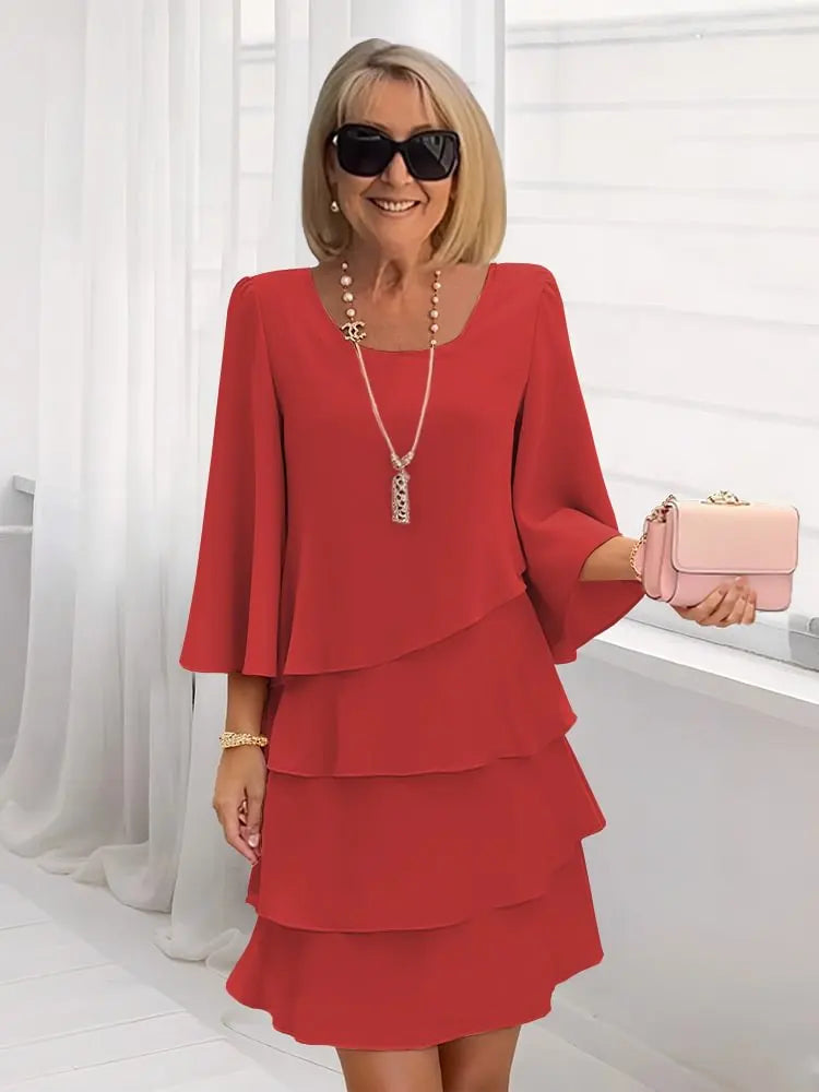 Catherine | Elegant Comfortable Ruffled Dress